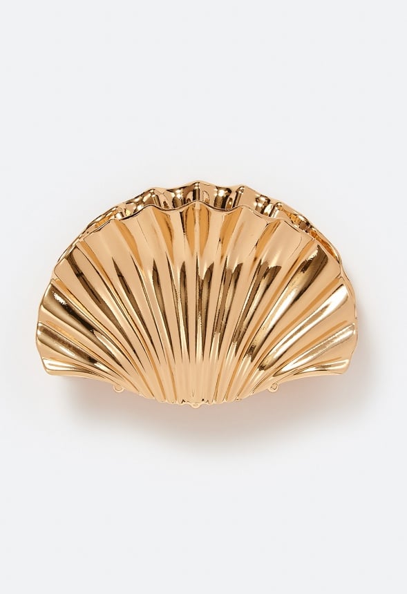 Demi Smooth Metal Shell Hair Claw Gold