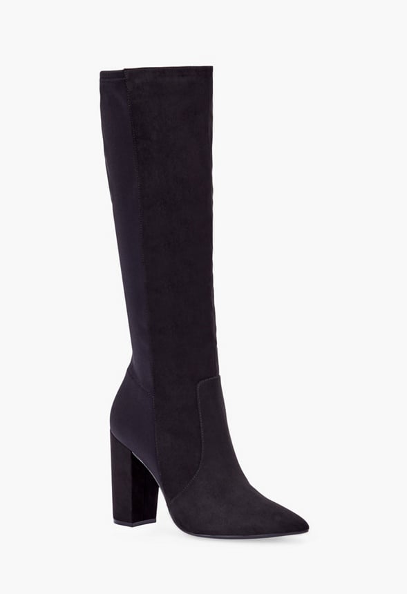 Arlette Block Heeled Boot Black