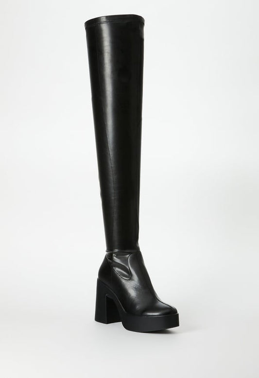 Yasmin Over-The-Knee Boot Black