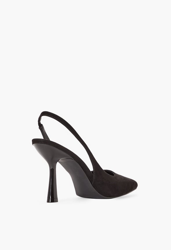 Brit Sling-Back Flared Courts Black