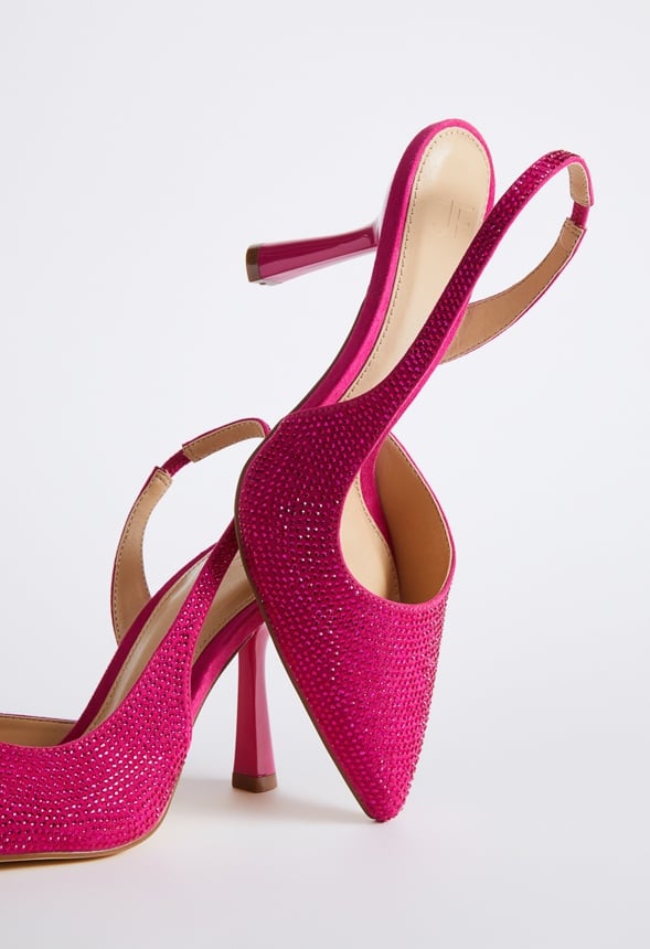 Brit Sling-Back Flared Court Fuchsia