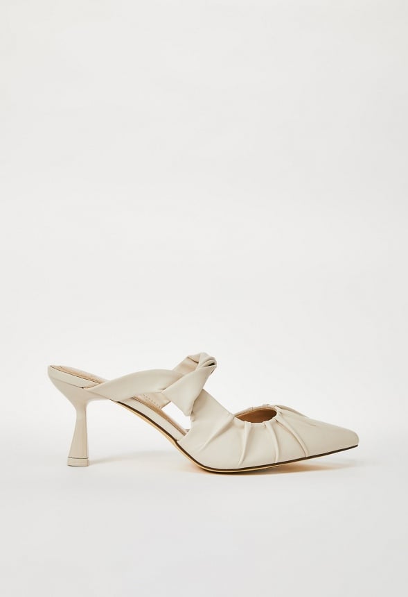 Clementine Embellished Court Birch White