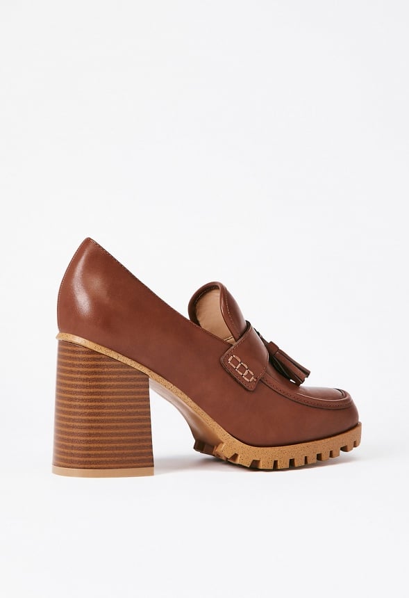 Liliane Lug Sole Loafer Leather Brown
