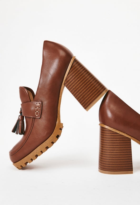 Liliane Lug Sole Loafer Leather Brown
