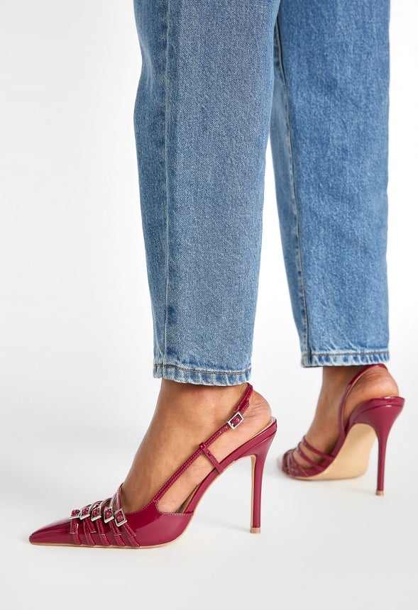 Evana Slingback Pump Anemone Red