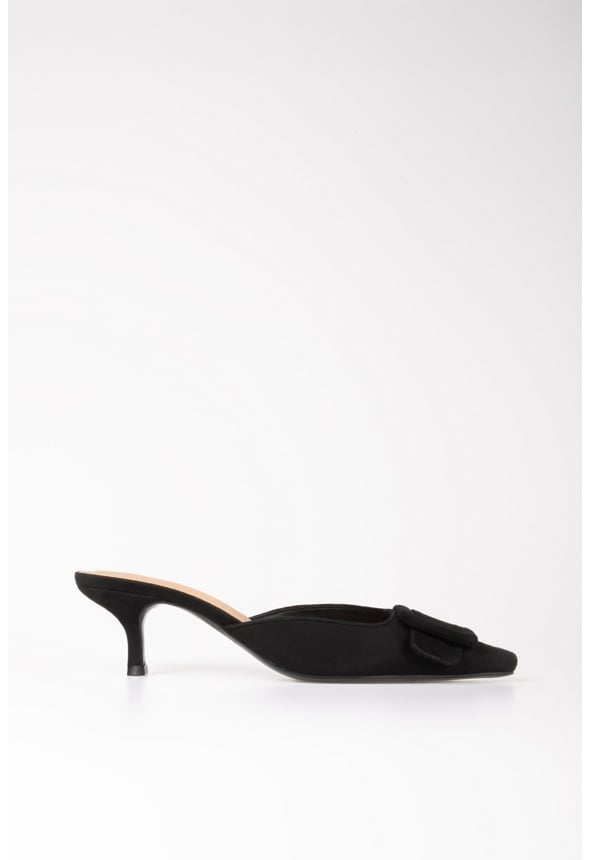 Orla Kitten Heel Mule Black