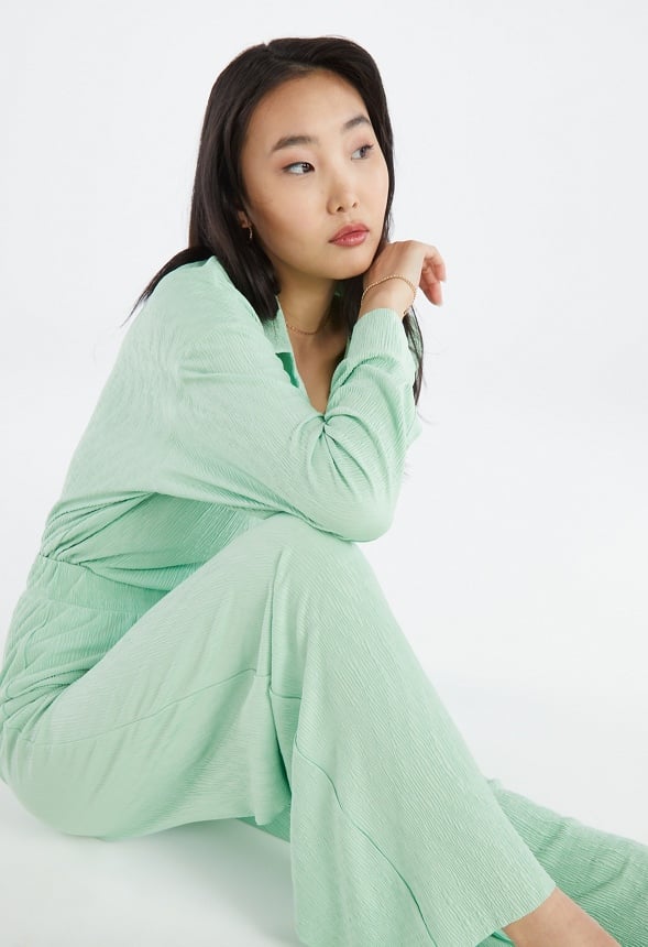 Plisse Trousers Hemlock Green