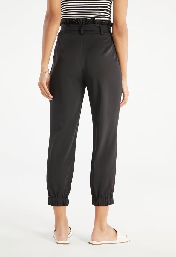Paperbag Joggers Black Caviar
