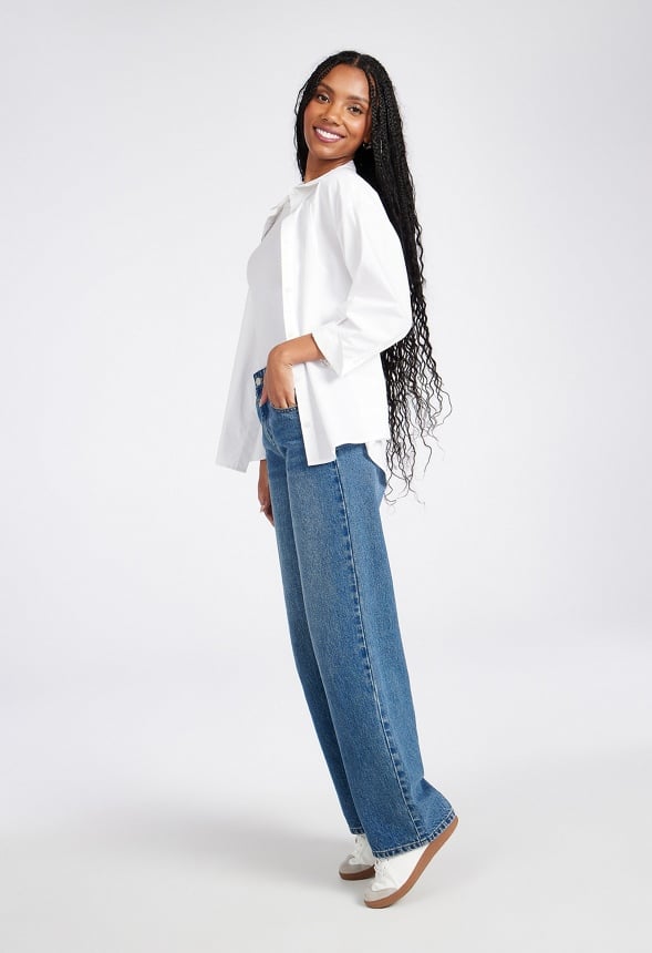 Billie Mid Rise Straight Leg Jeans Frequency