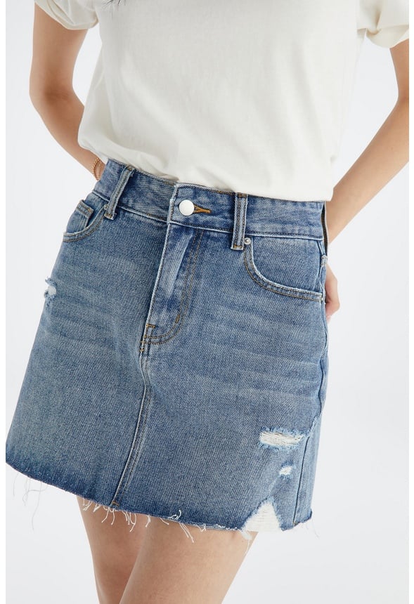 Dylan High Rise Vintage Skirt Lizzi Medium Wash
