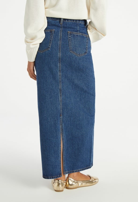 Maxi Denim Skirt Vibes