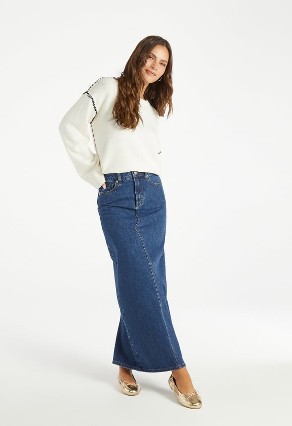 Maxi Denim Skirt Vibes