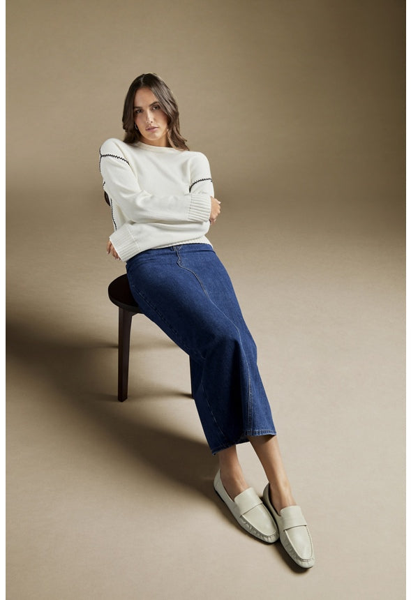 Maxi Denim Skirt Vibes