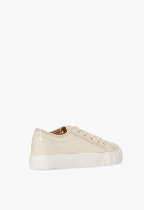 First Timer Platform Sneaker Bone