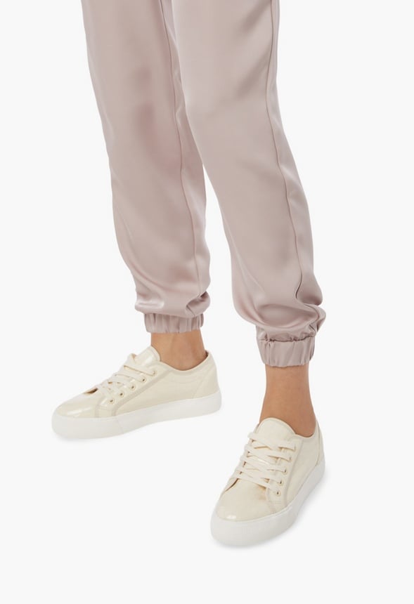 First Timer Platform Sneaker Bone