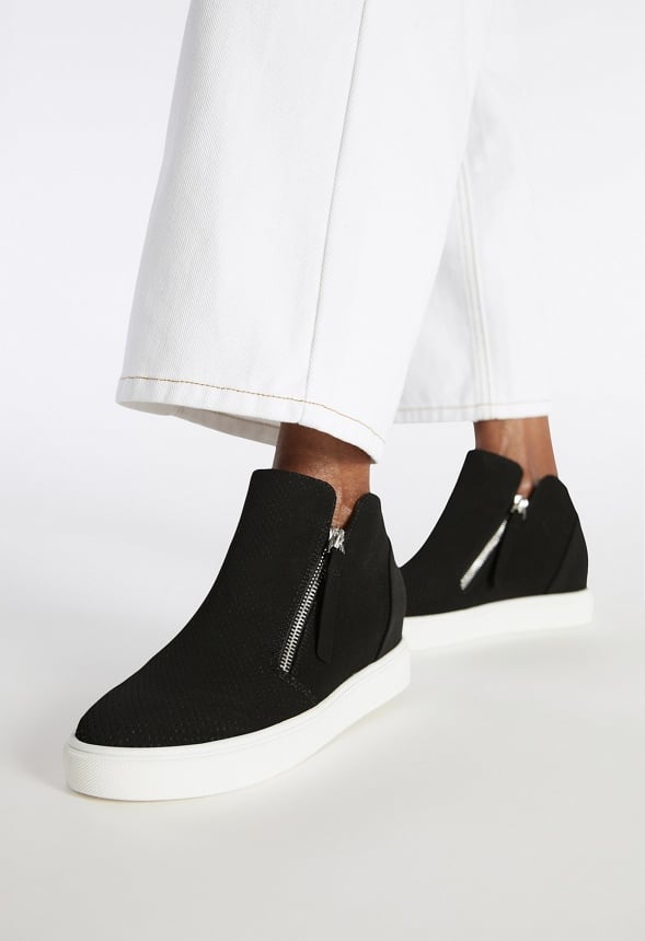 Kayden Wedge Trainers Black