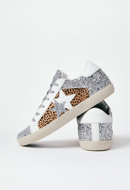 Zaylee Trainers Leopard/ Silver Multi