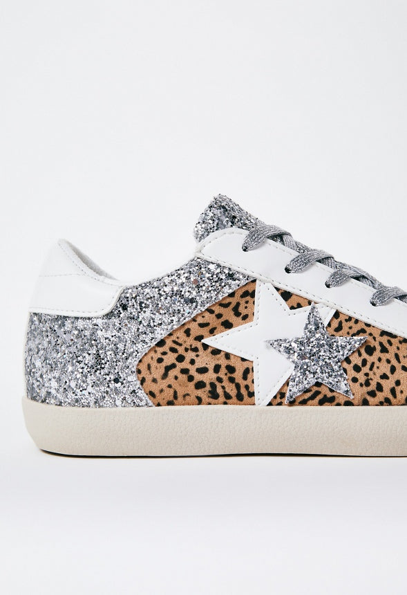 Zaylee Trainers Leopard/ Silver Multi
