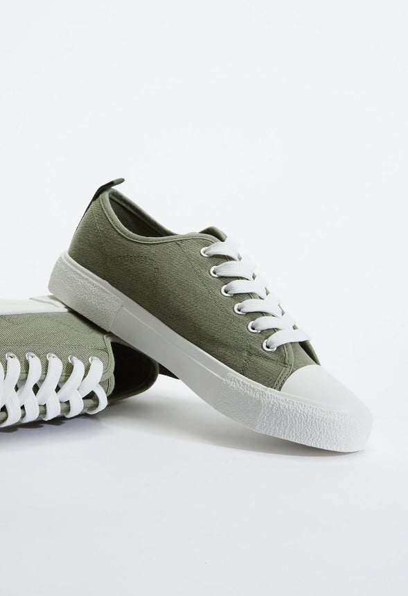 Jeymi Low Top Trainers Seagrass Green