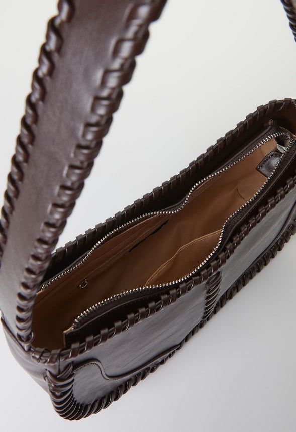 Whipstitch Shoulder Bag Cacao Brown