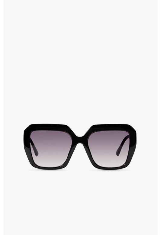 Oversized Geometric Acetate Sunglasses Black