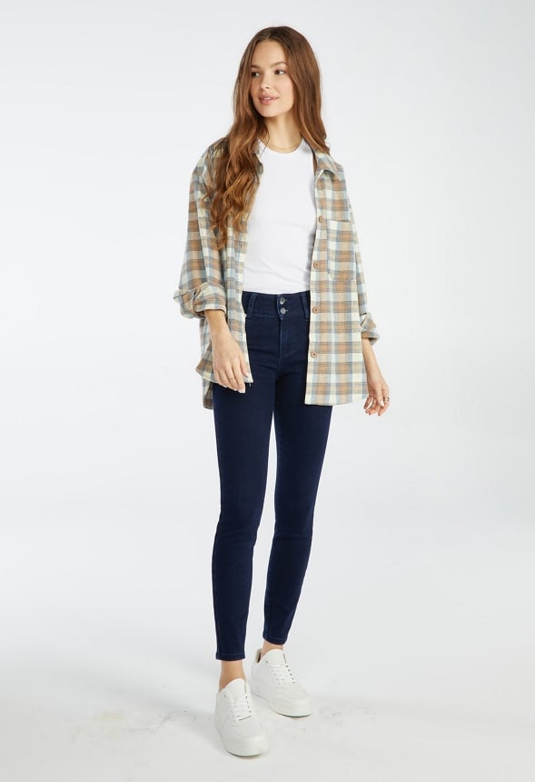 Brynn Booty Lifter Skinny Jeans Rey Rinse Dark Wash