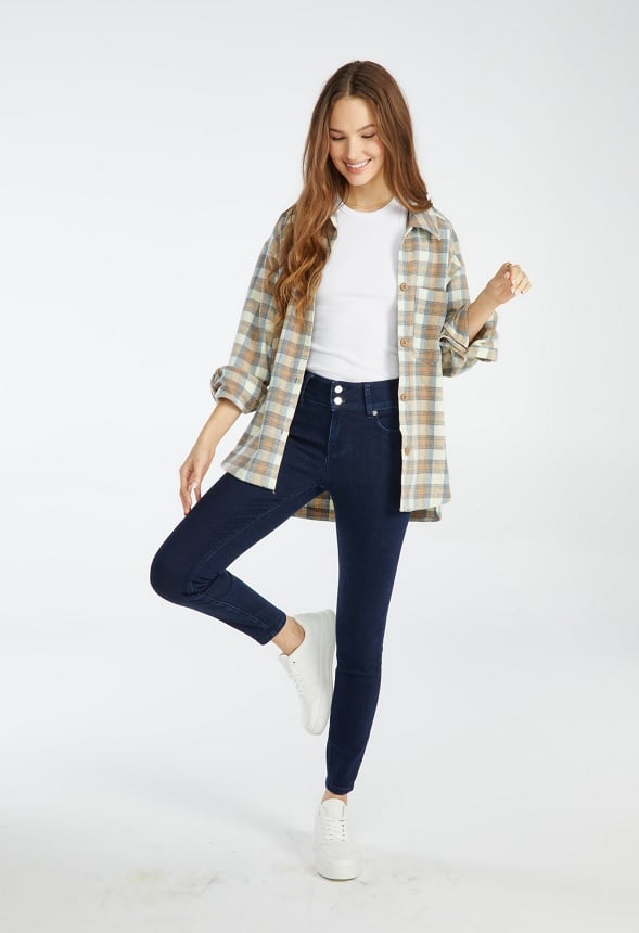 Brynn Booty Lifter Skinny Jeans Rey Rinse Dark Wash