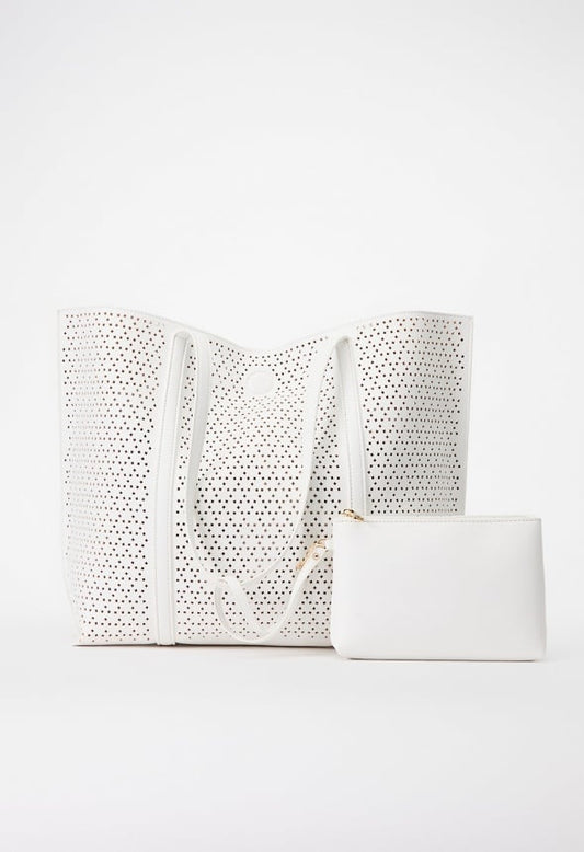 Reversible Lasercut Tote White
