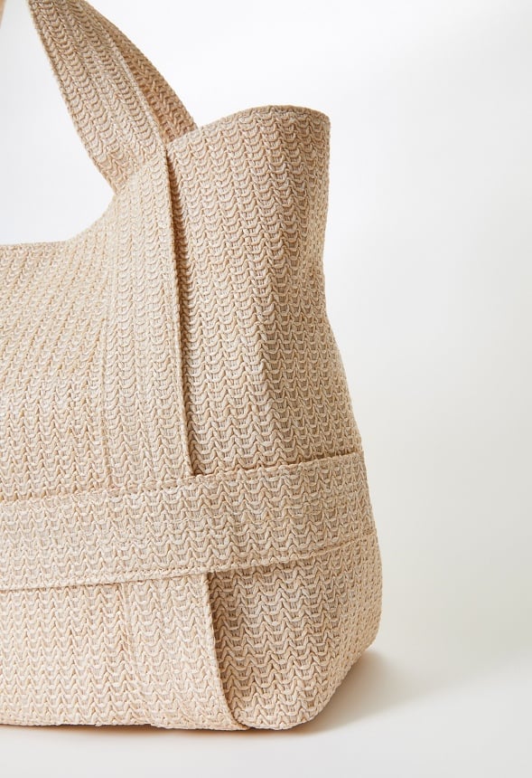 Traveling Raffia Bag Natural Raffia