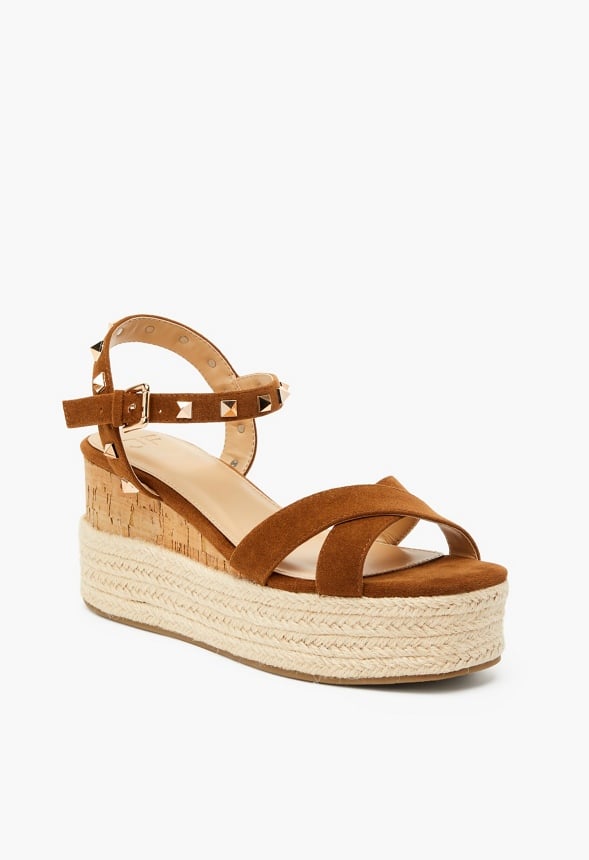 Alfina Flatform Wedge Sandal Camel