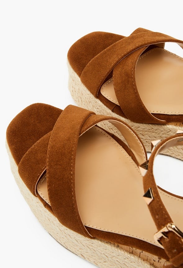 Alfina Flatform Wedge Sandal Camel