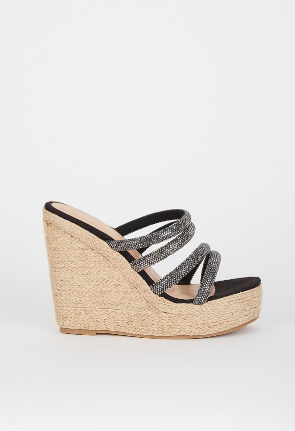 Camila Wedge Sandal Black