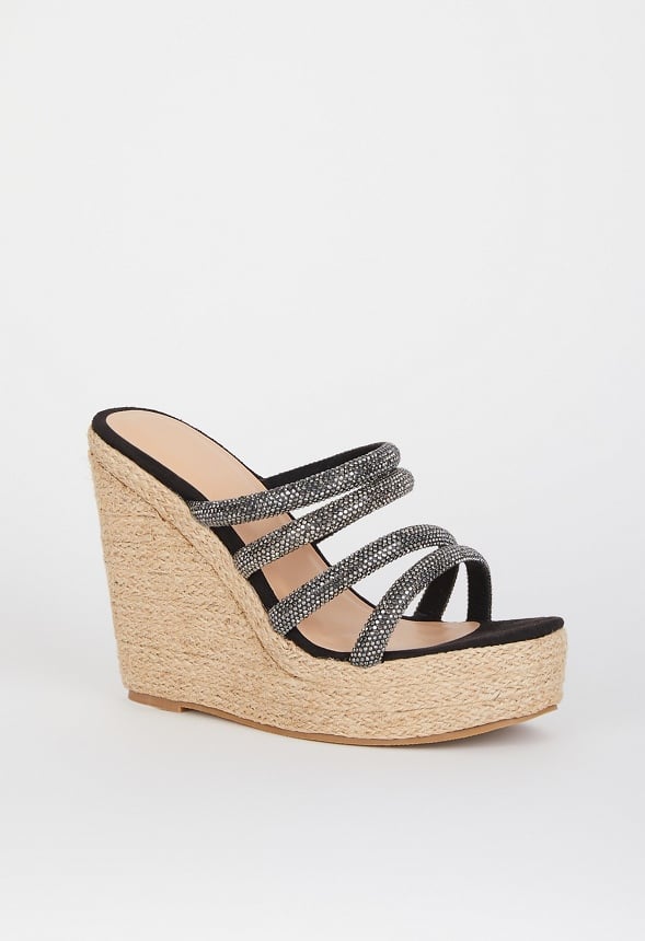 Camila Wedge Sandal Black