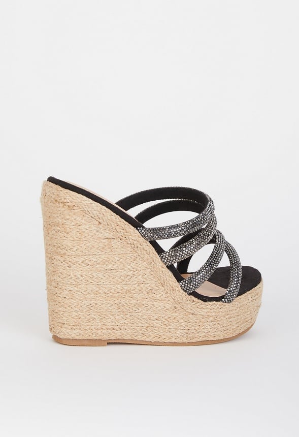 Camila Wedge Sandal Black