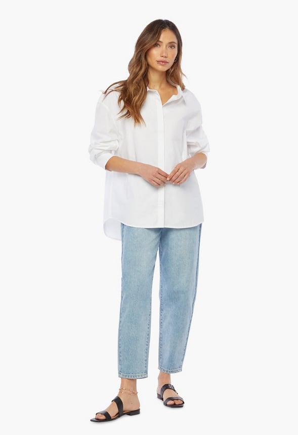 Oversized Poplin Shirt White