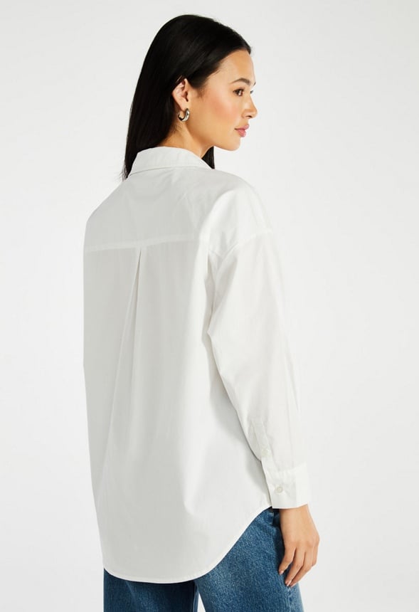 Oversized Poplin Shirt Bright White