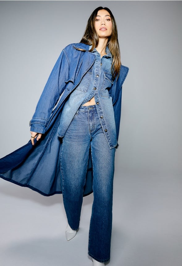 Oversized Denim Shacket Frequency